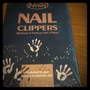 HFUN 3PC NAIL CLIPPERS, NAIL FILE & BRUSH SET